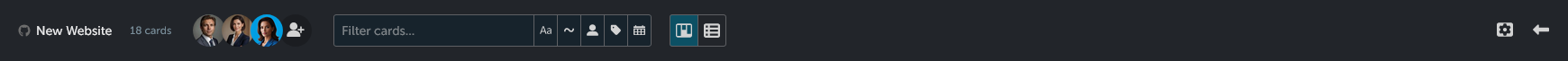 Board toolbar