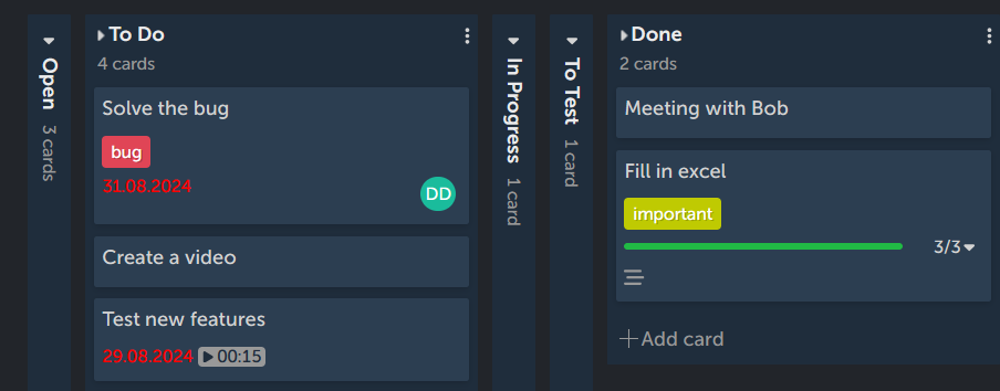 List visibility toggle