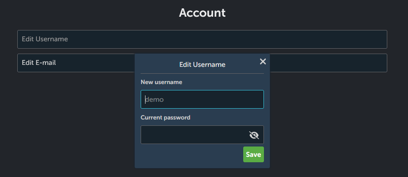 Account settings