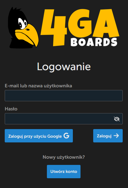 Ekran logowania