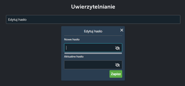Ustawienia uwierzytelniania